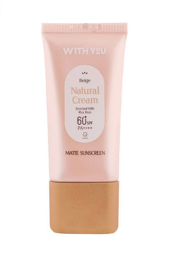 ضد آفتاب کرمی رنگی SPF 60 بژ طبیعی ویت یو 50 میل