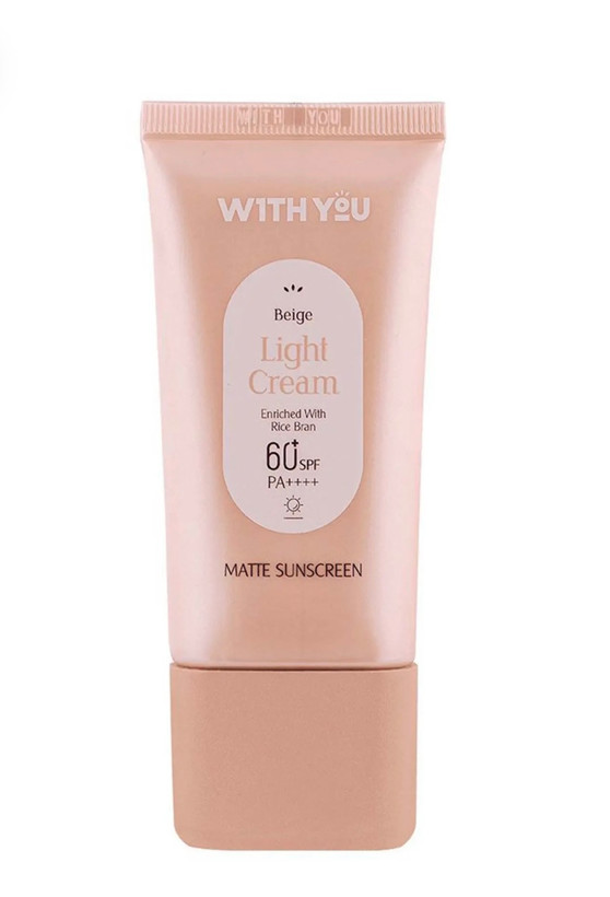 ضد آفتاب کرمی رنگی SPF 60 بژ روشن ویت یو 50 میل